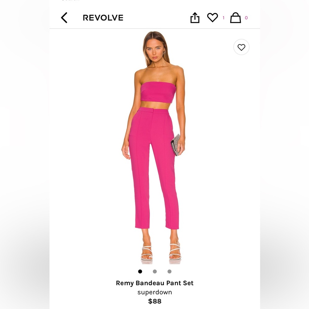 Superdown hot pink bandeau set